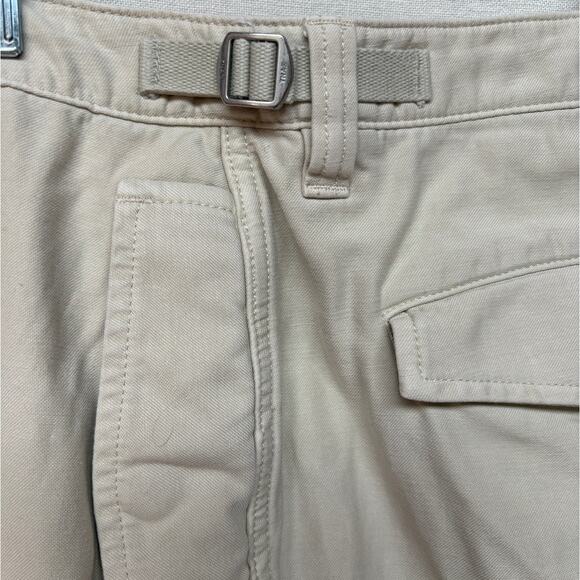 Aritzia TNA Slouchy Supply Cargo Pants with Pleated Pockets Khaki Cotton size 8 - Picture 10 of 13